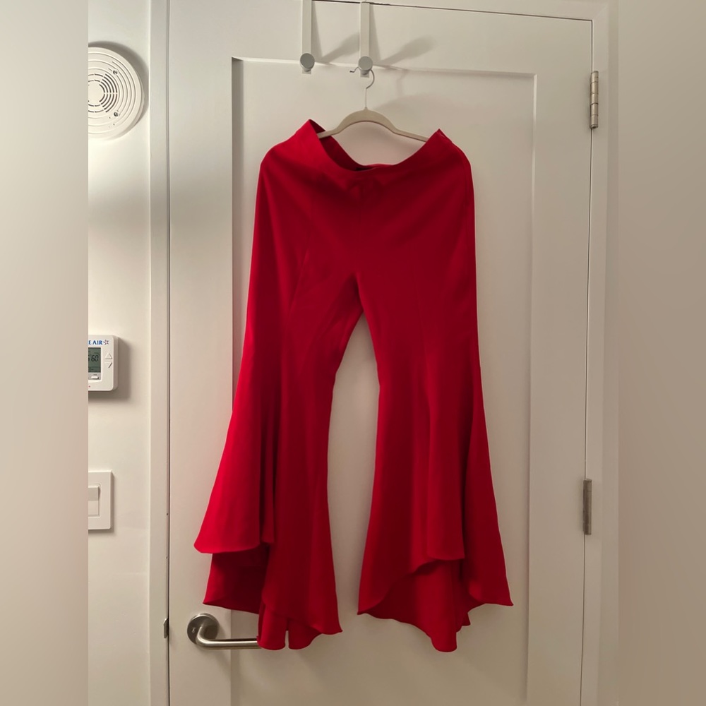 ZARA red flare pants size M